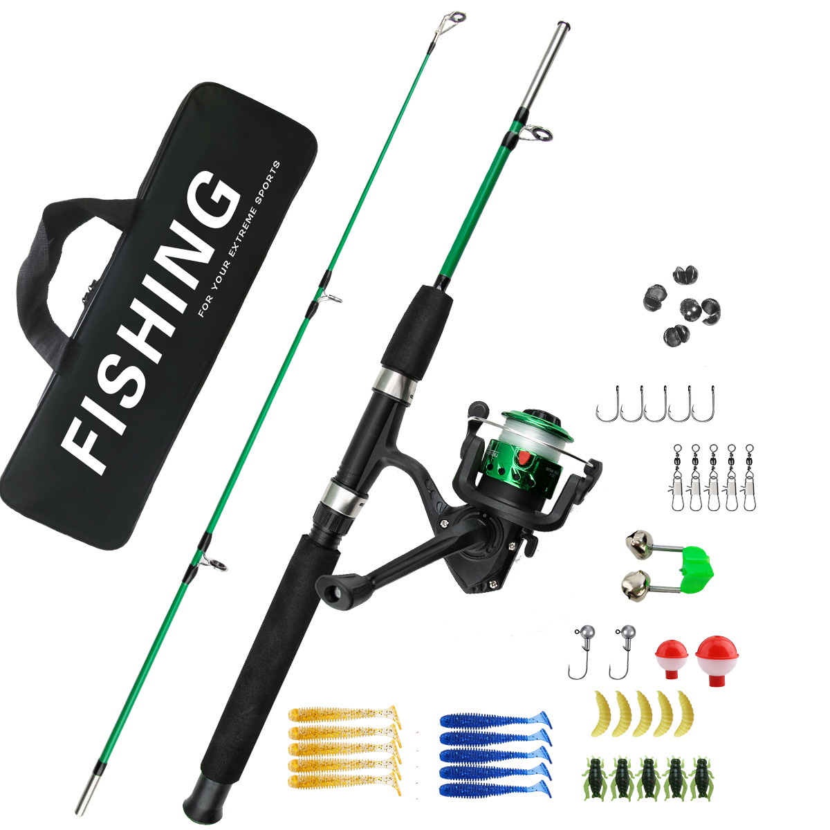 2 Sections Ice Fishing Rod Com - Fishing Rod Ice recension och pris