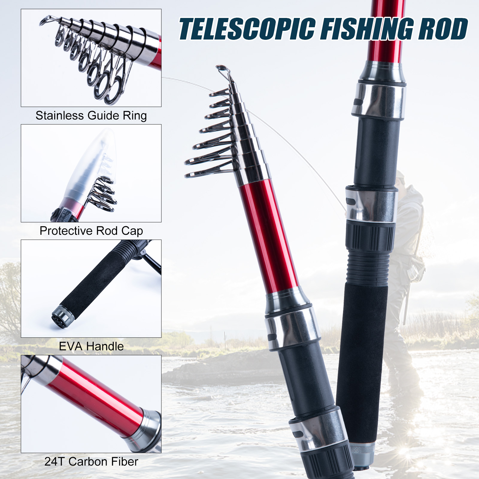 Goture Telescopic Fishing Rod  - Fishing Rod Spinning recension och pris