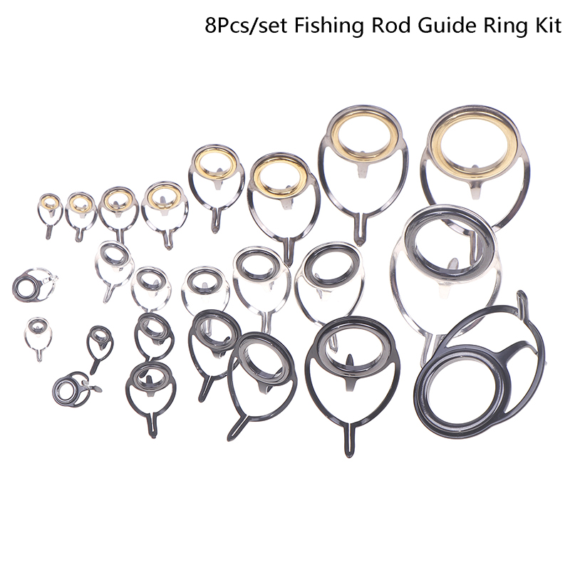 8Pcs Fishing Tackle Stainless  - Fishing Rod Guide Replacement recension och pris