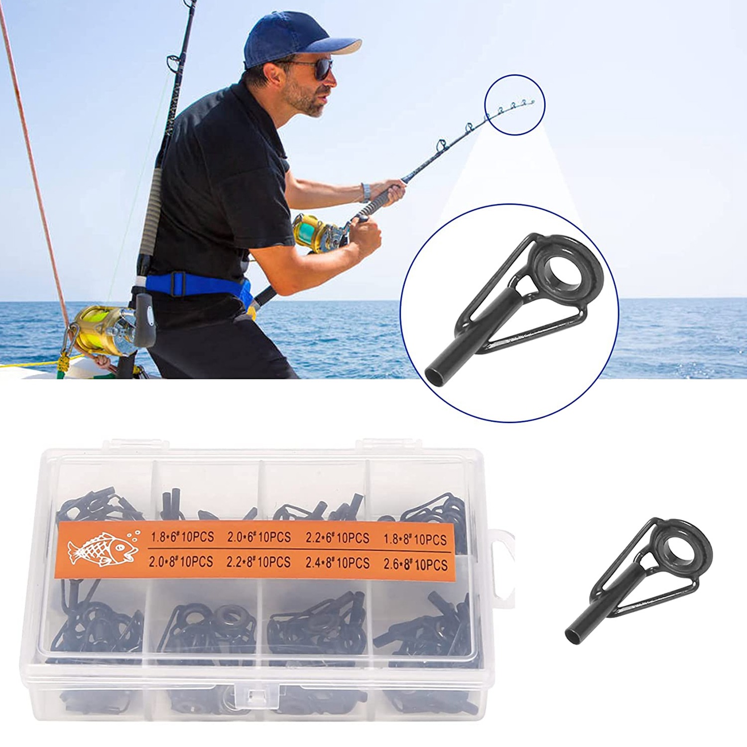 A69P-80 Pieces Fishing Rod Tip - Fishing Rod Tip Replacement recension och pris