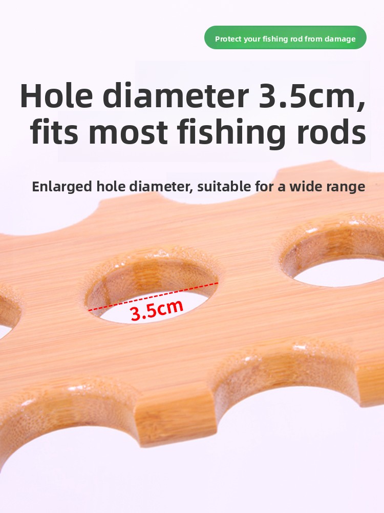 Real Wood Bamboo Multi-Functio - Fishing Rod Rack recension och pris