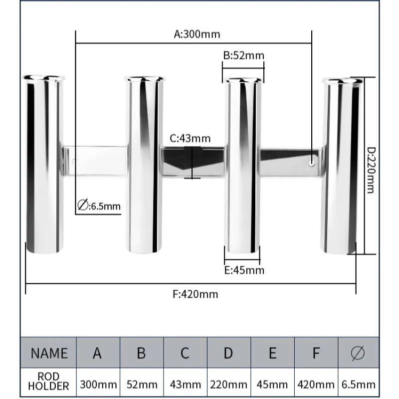 Stainless Steel 4 Tubes Rod Ho - Fishing Rod Rack recension och pris