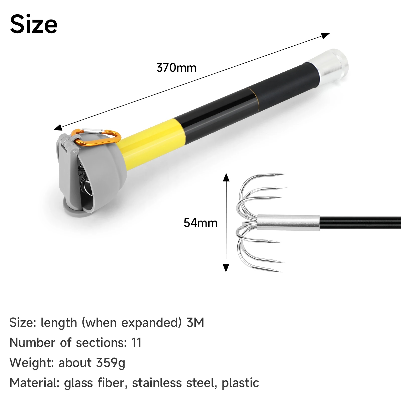 SANLIKE 7-claw Stainless Steel - Fishing Rod Carbon Fiber recension och pris