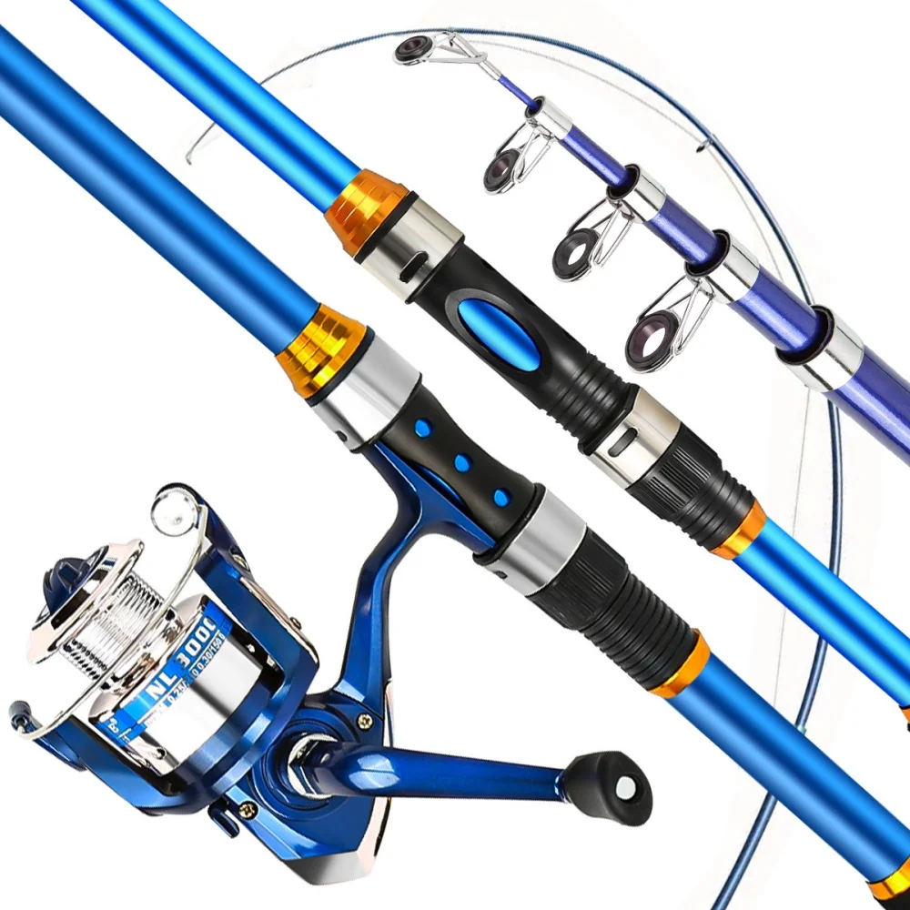 2.1-3.6M Telescopic Glass Fibe - Fishing Rod Spinning recension och pris