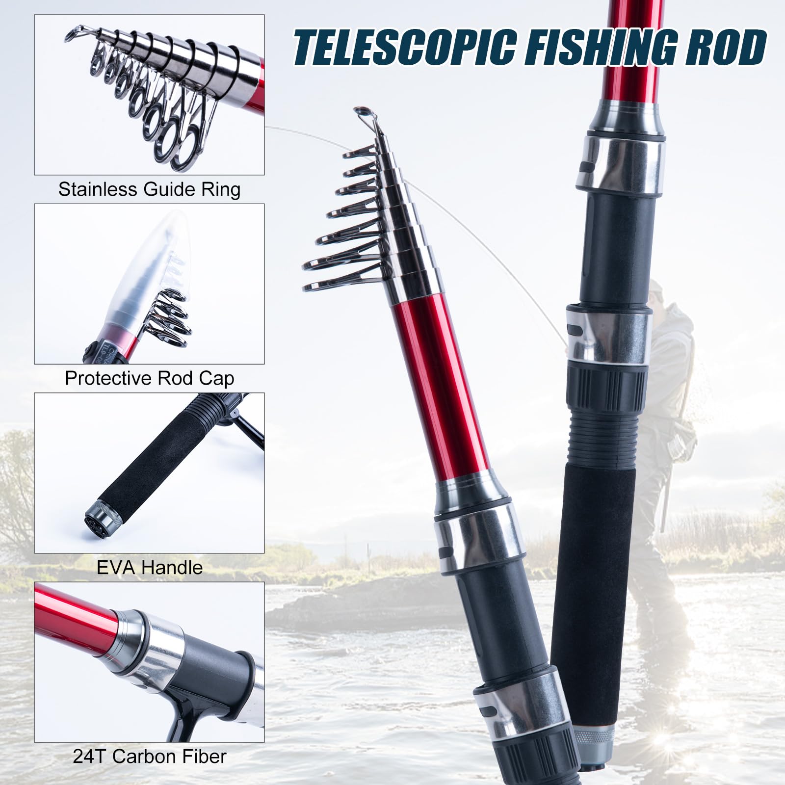 Goture 2Pcs Fishing Rod and 2P - Fishing Rod Spinning recension och pris