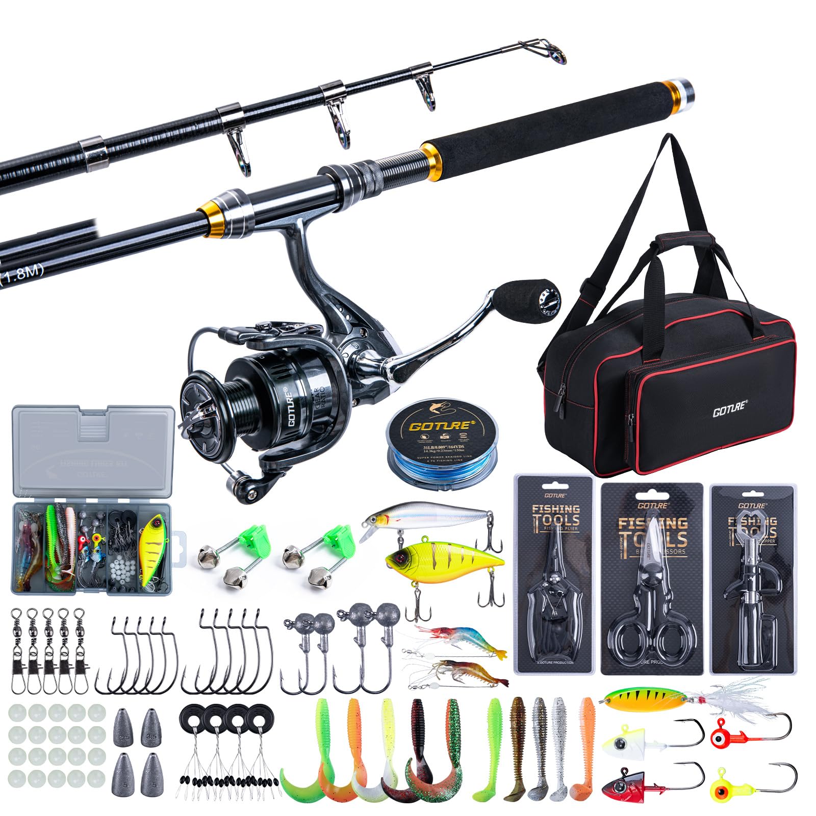 Goture Fishing Telescopic Rod  - Fishing Rod Spinning recension och pris