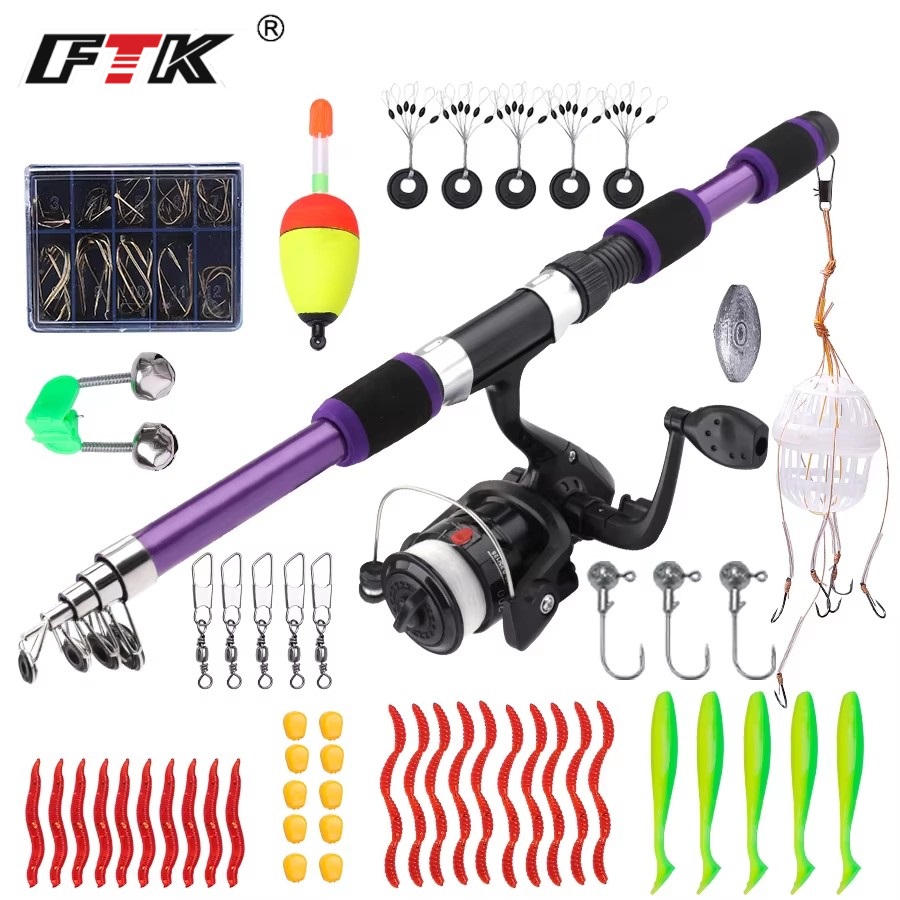 FTK 1.8M Portable Spinning Fis - Fishing Rod Carbon Fiber recension och pris